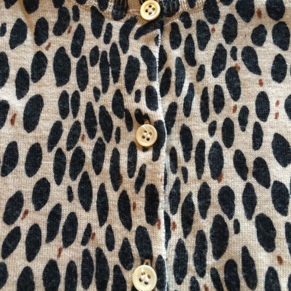 EUC J Crew Wool Leopard Cardigan - Picture 3 of 3